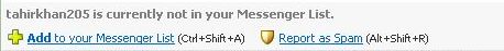 User not in contacts