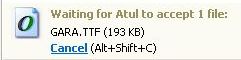 Waiting to accept file
