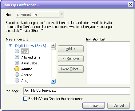 New Join Conference Dialog