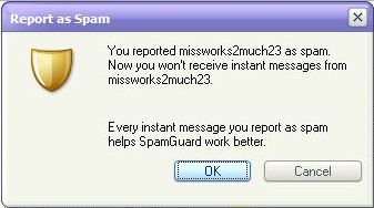 New Spam reporting feature