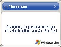 Windows Live Messenger status changing notification