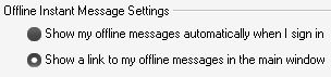 Windows Live Messenger Offline Messages Settings